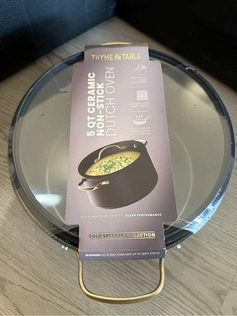 Brand New Thyme & Table 5-quart ceramic non-stick Dutch oven
